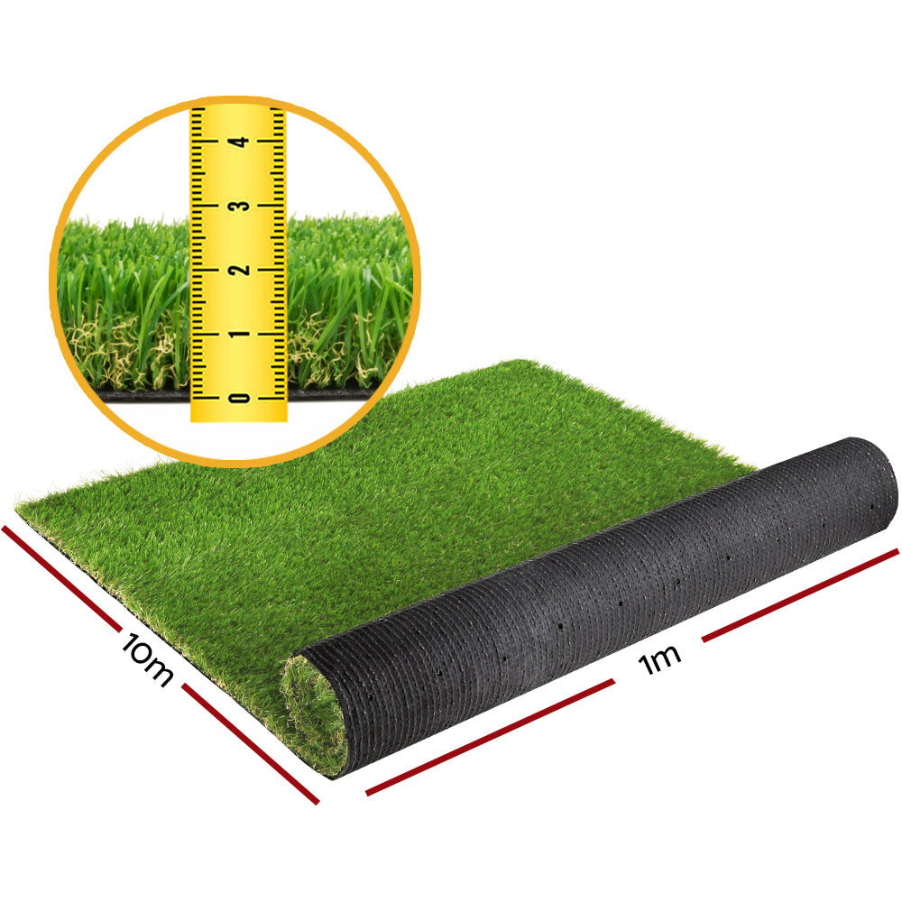 Primeturf Artificial Grass 20mm 1mx10m 10sqm Synthetic Fake Turf Plants Plastic Lawn 4-coloured - Newstart Furniture