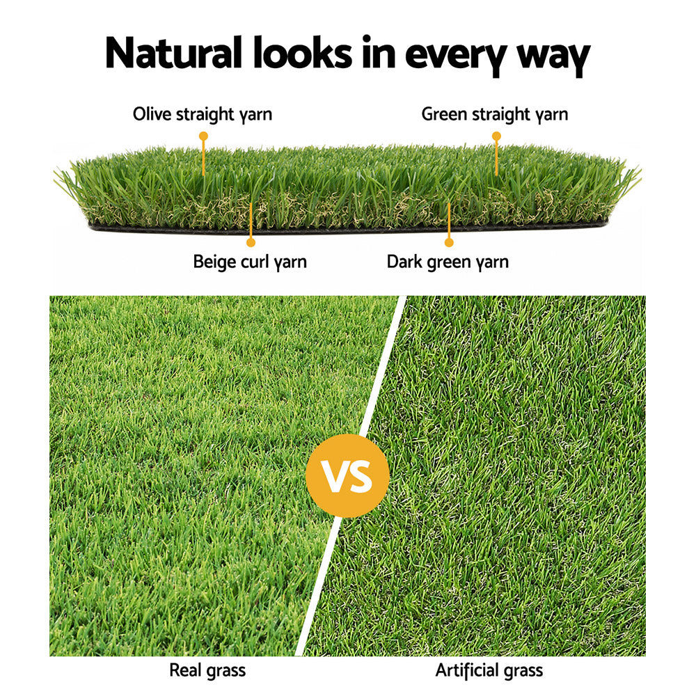 Primeturf Artificial Grass 20mm 1mx10m 10sqm Synthetic Fake Turf Plants Plastic Lawn 4-coloured - Newstart Furniture