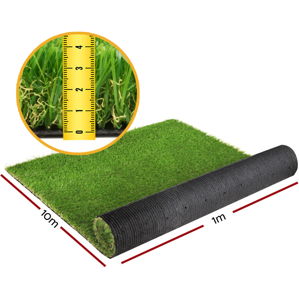 Primeturf Artificial Grass 40mm 2mx5m 10sqm Synthetic Fake Turf Plants Plastic Lawn 4-coloured - Newstart Furniture