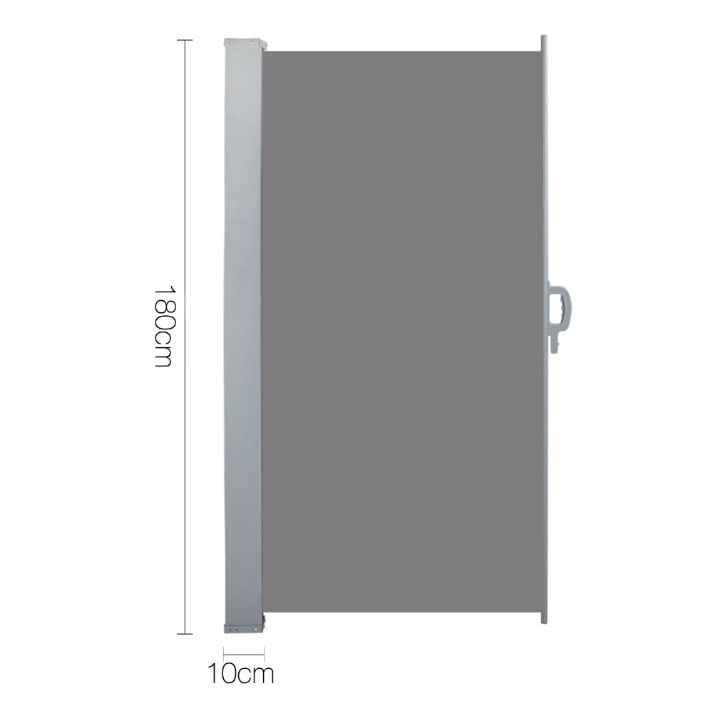 Instahut Retractable Side Awning Shade 1.8 x 3m - Grey - Newstart Furniture