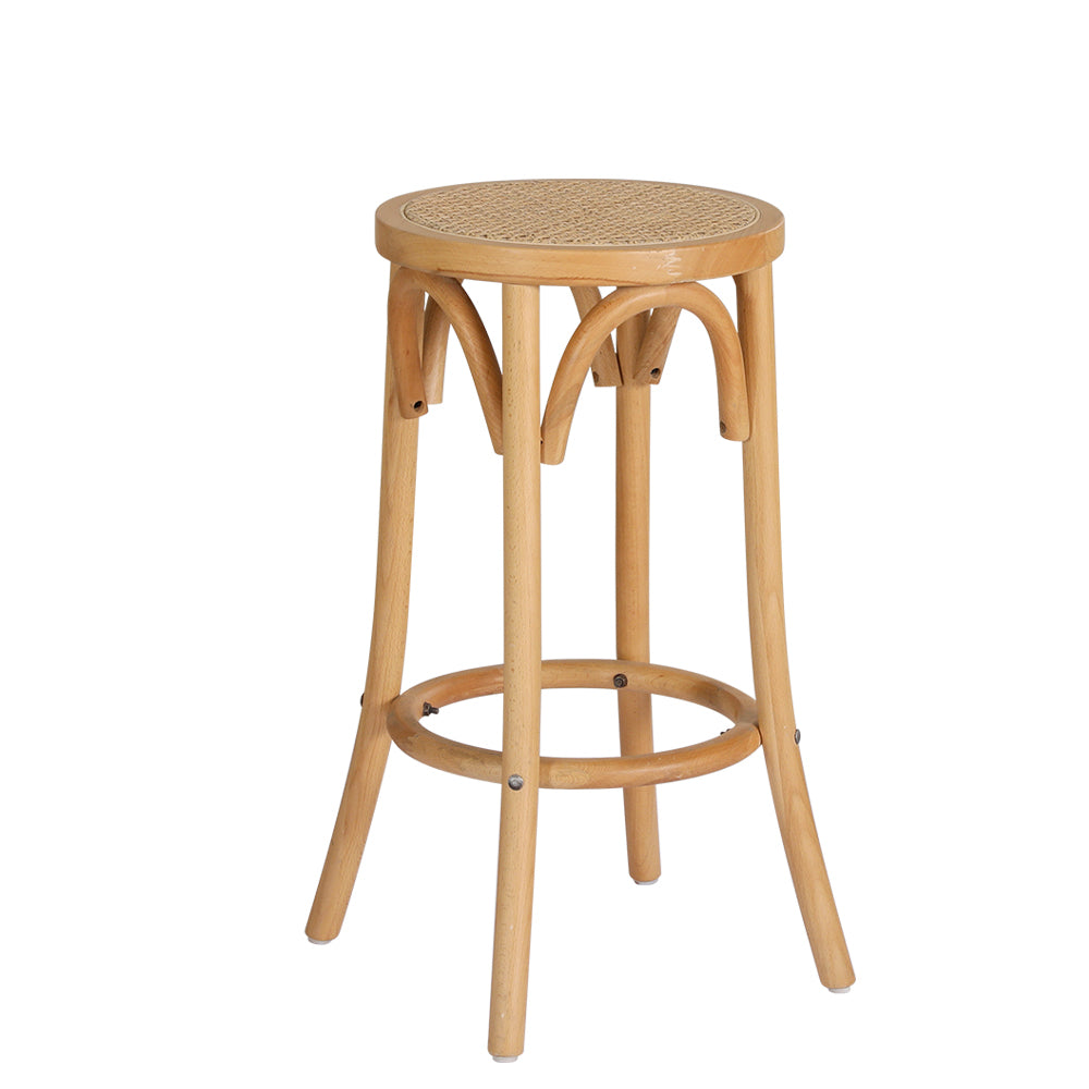 Artiss Bar Stools Wooden Stool Counter Chair Kitchen Barstools Rattan Seat - Newstart Furniture