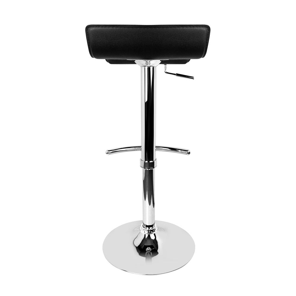 Artiss Set of 4 PU Leather Wave Style Bar Stools - Black - Newstart Furniture