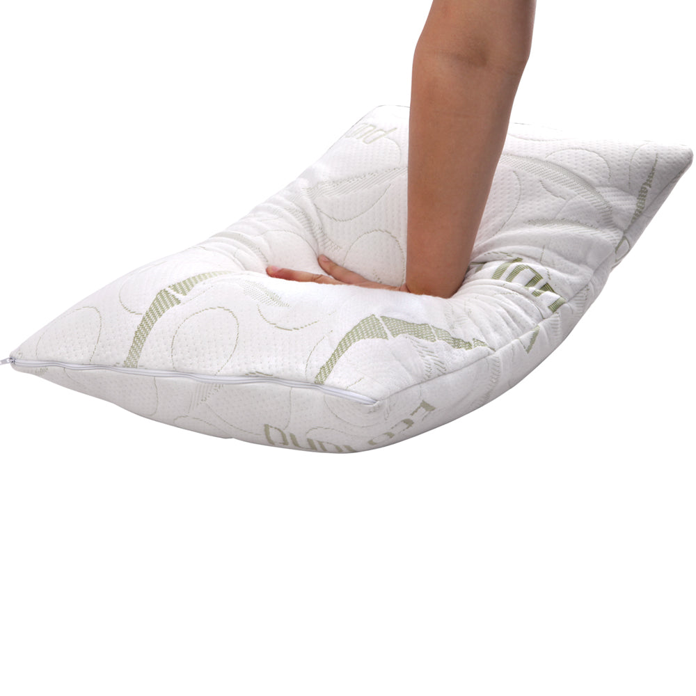 Giselle Bamboo Memory Foam Pillow Twin Pack 70x40cm