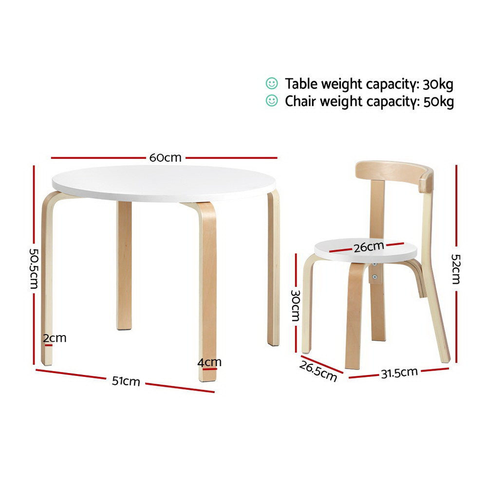 Buy Keezi Nordic Kids Table Chair Set 3PC