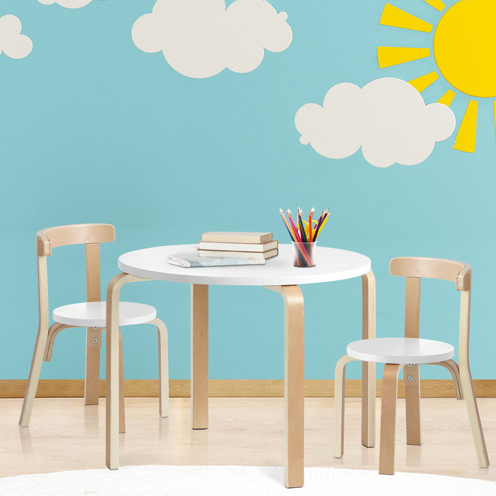 Keezi Nordic Kids Table Chair Set 3PC Desk Activity Study Play Children Modern - Newstart Furniture