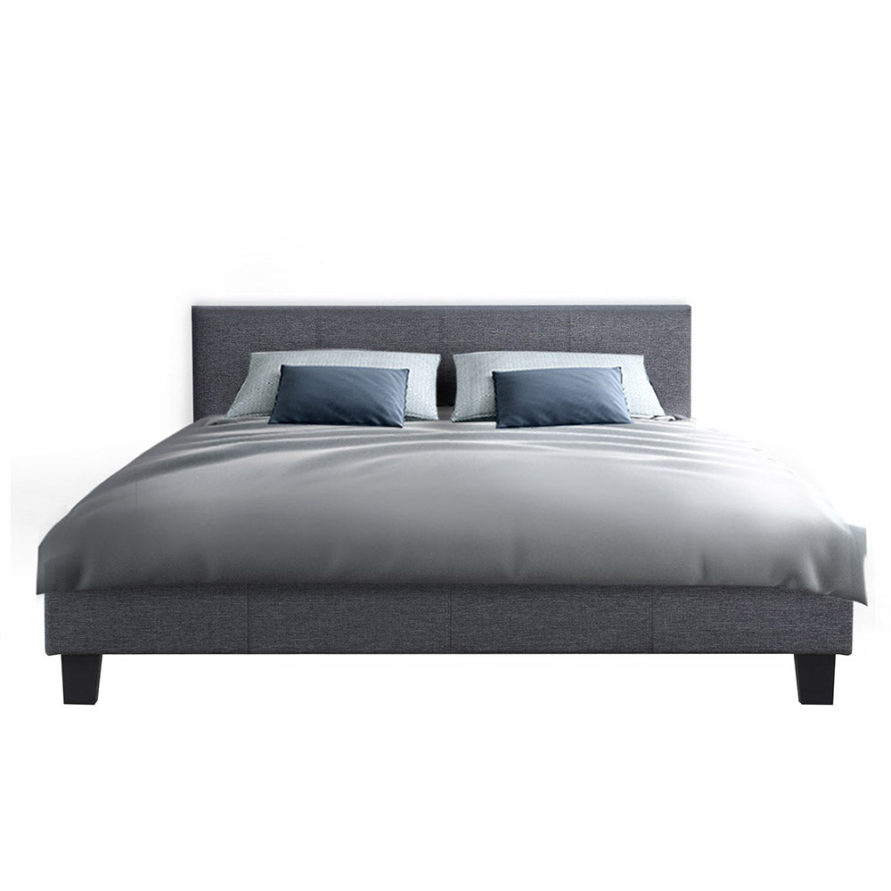 Artiss Neo Double Bed in Grey - Side View