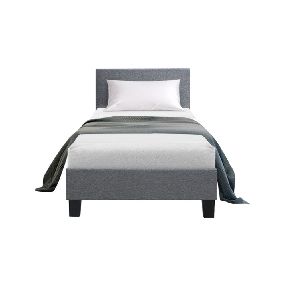 Artiss Neo Single Bed in Grey - Side View