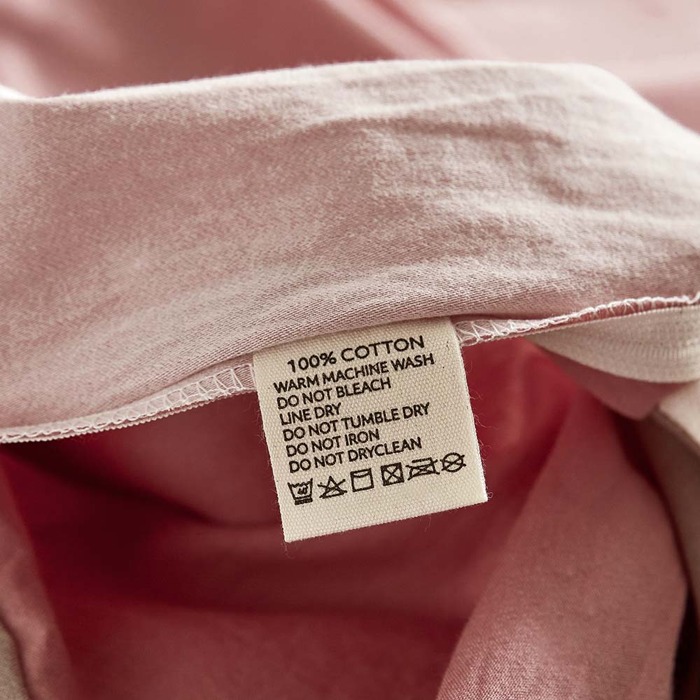 Cosy Club Washed Cotton Sheet Set Pink Brown Double - Newstart Furniture