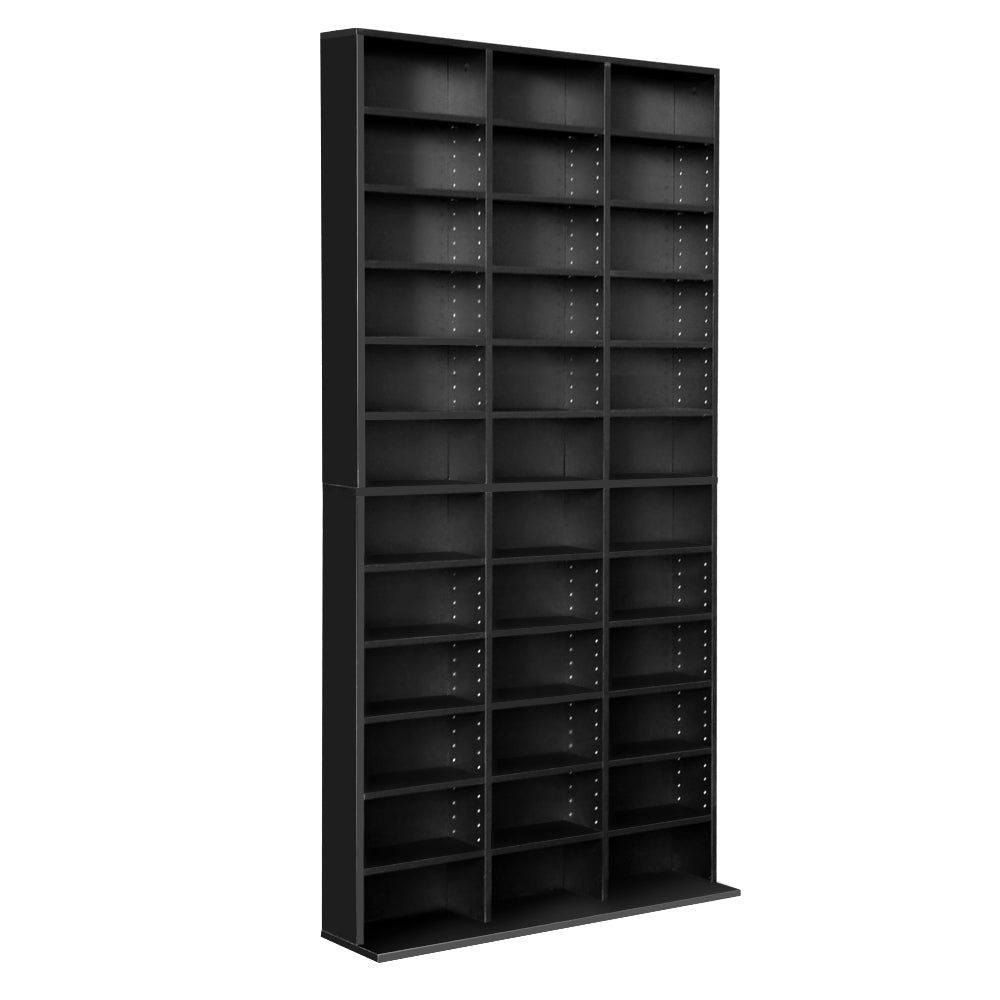 Artiss Adjustable Book Storage Shelf Rack Unit - Black - Newstart Furniture