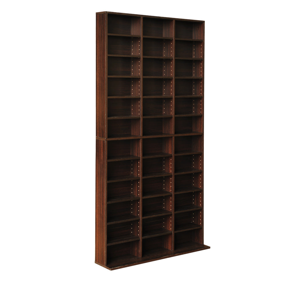 Artiss Adjustable Book Storage Shelf Rack Unit - Expresso - Newstart Furniture