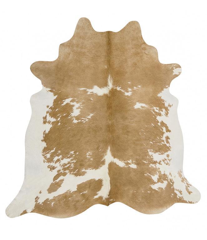 Exquisite Natural Cow Hide Rug Beige White - Newstart Furniture