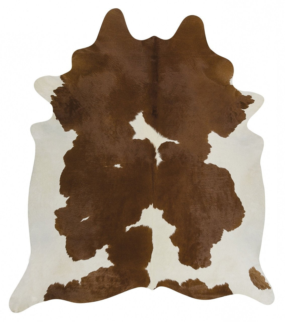 Exquisite Natural Cow Hide Rug Brown White - Newstart Furniture