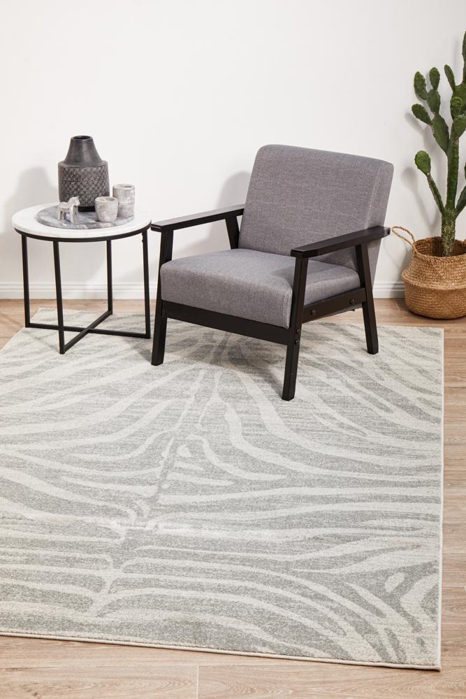 Chrome Savannah Silver Rug - Newstart Furniture