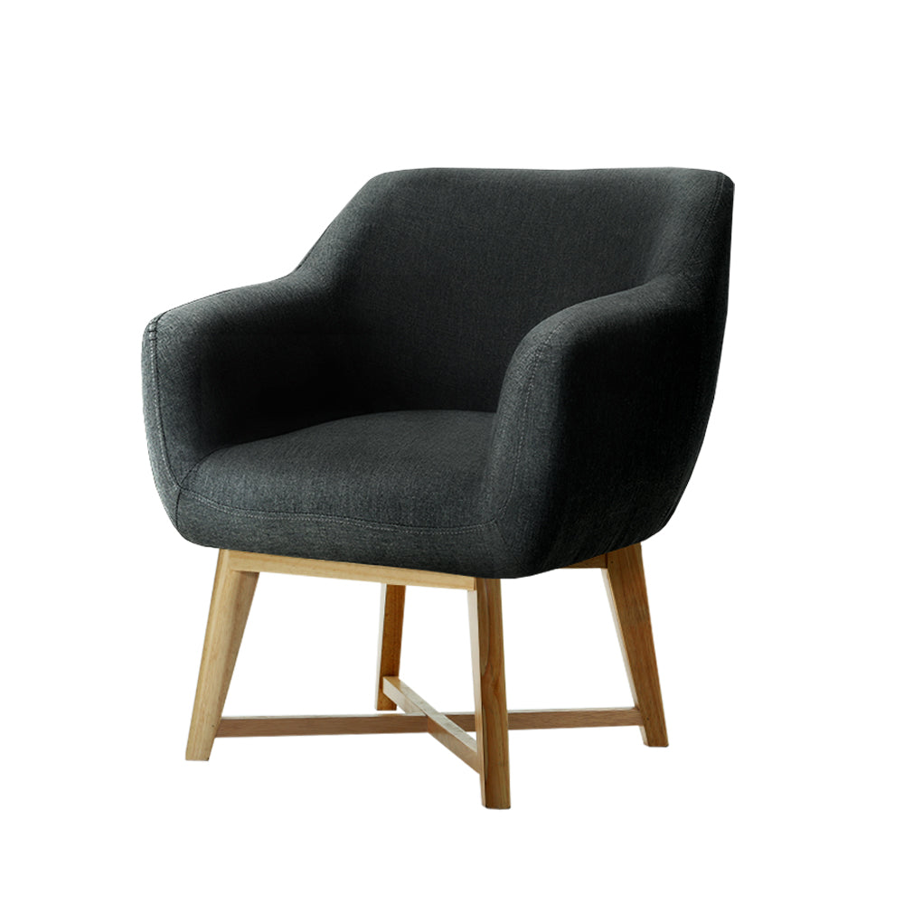 Artiss Aston Tub Accent Chair Charcoal - Newstart Furniture