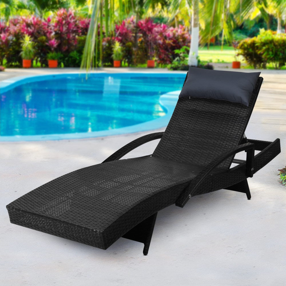 Gardeon Outdoor Sun Lounge Furniture Day Bed Wicker Pillow Sofa Set - Newstart Furniture