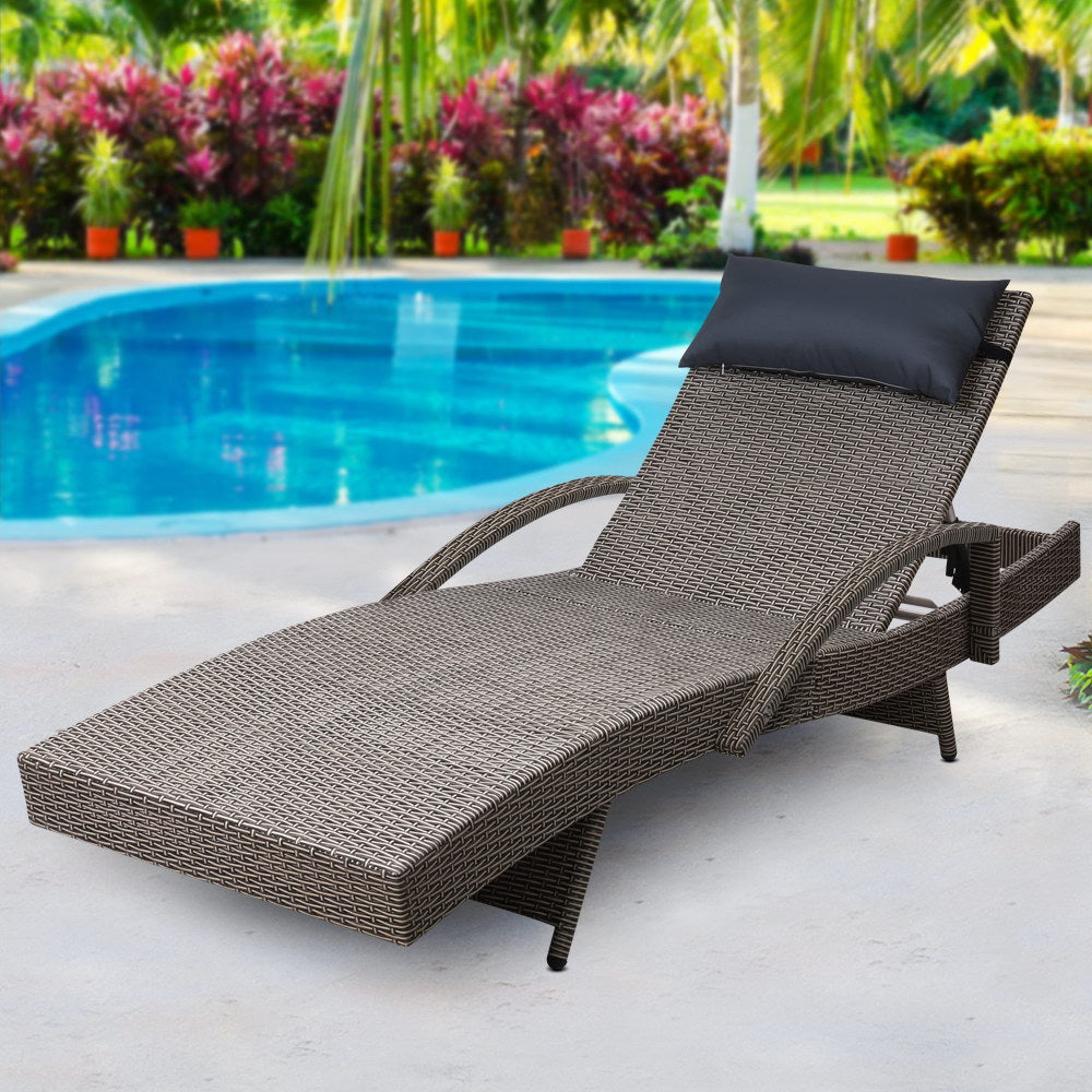 Gardeon Outdoor Sun Lounge Furniture Day Bed Wicker Pillow Sofa Set - Newstart Furniture