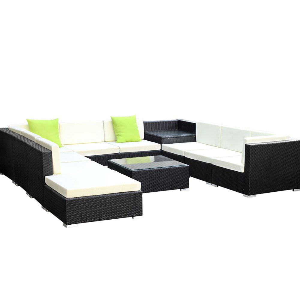 Gardeon 11PC Outdoor Furniture Wicker Sofa Set - Newstart Furniture