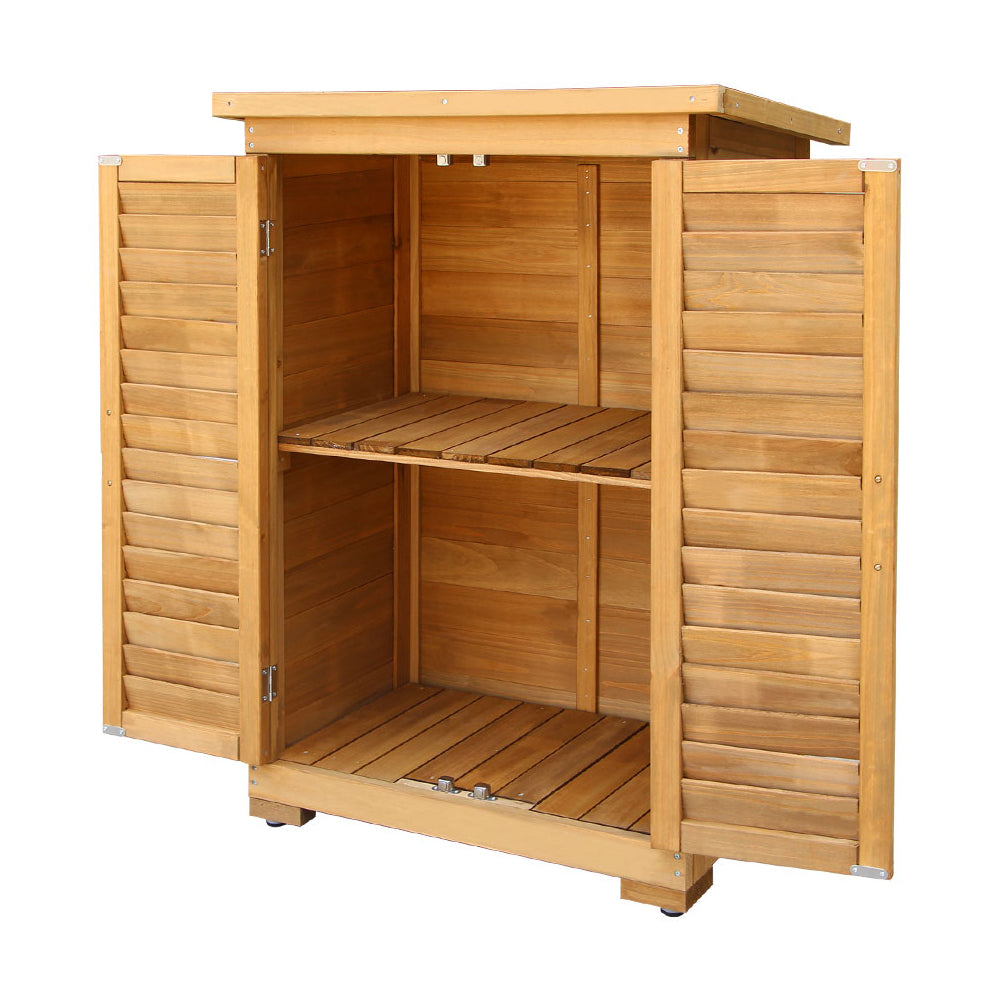 Gardeon Portable Wooden Garden Storage Cabinet - Newstart Furniture