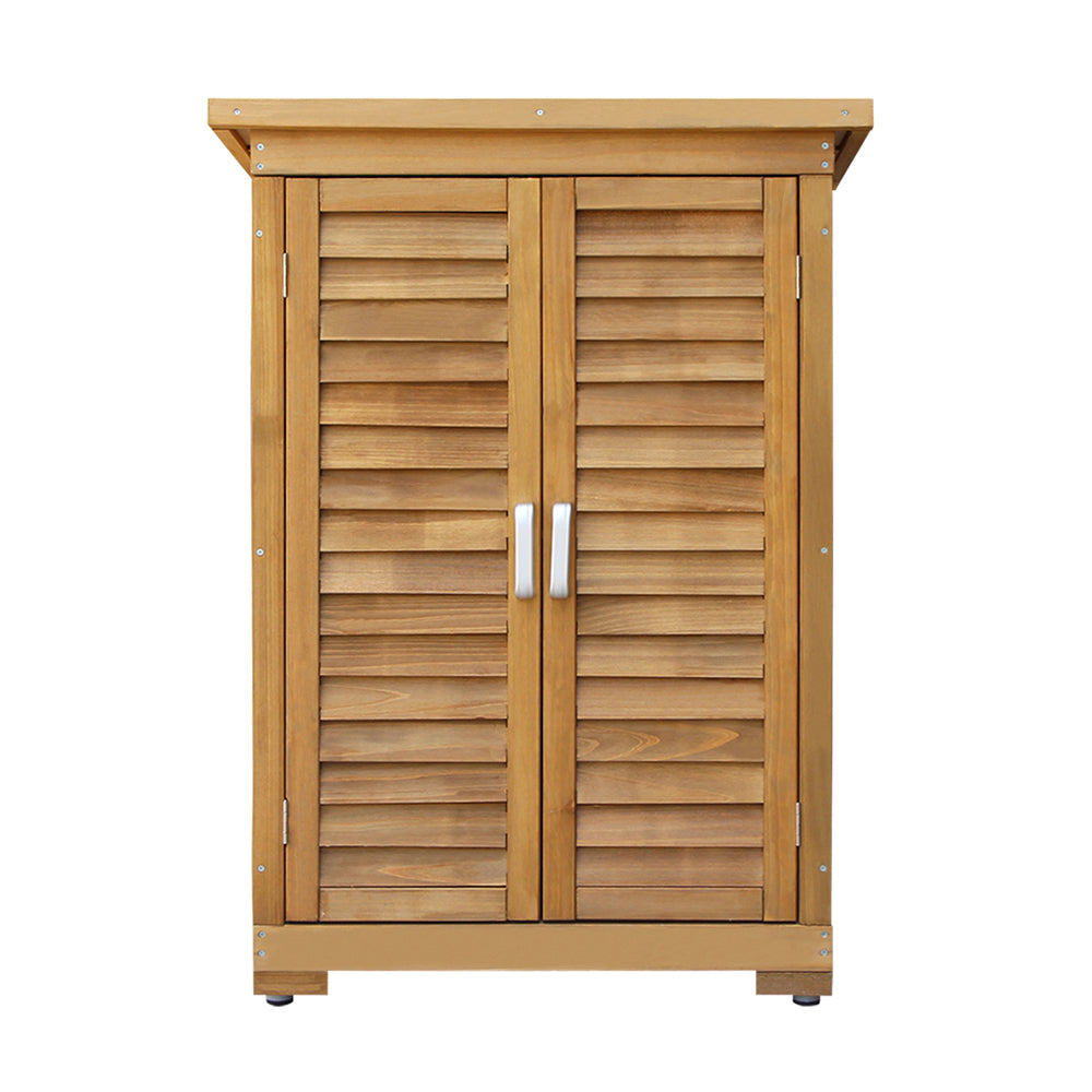 Gardeon Portable Wooden Garden Storage Cabinet - Newstart Furniture