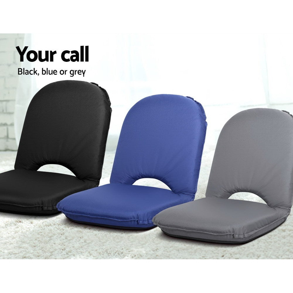 Artiss Foldable Beach Sun Picnic Seat - Black - Newstart Furniture