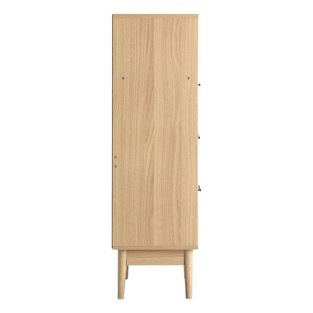 Artiss 3 Chest of Drawers Rattan Furniture Cabinet Storage Side End Table Shelf - Newstart Furniture