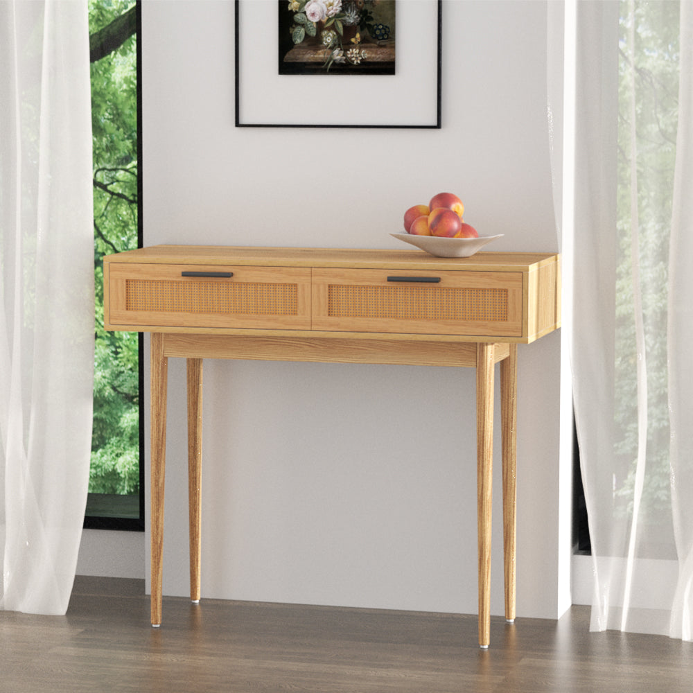 Artiss Rattan Hallway Console Table - Newstart Furniture