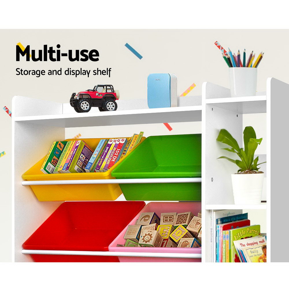 Keezi 8 Bins Kids Toy Box Storage Organiser