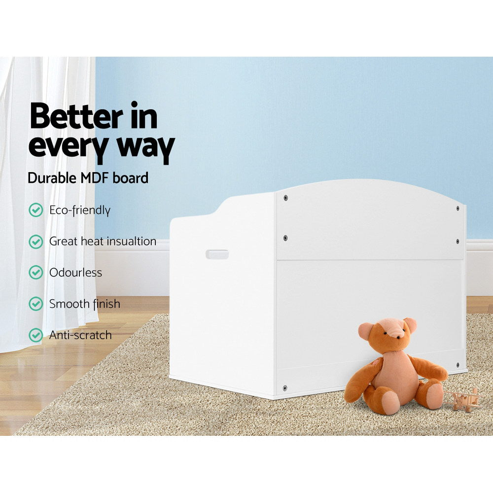Keezi Kids Toy Chest Storage Bench Cabinet Organiser Blanket Children Clothes - Newstart Furniture