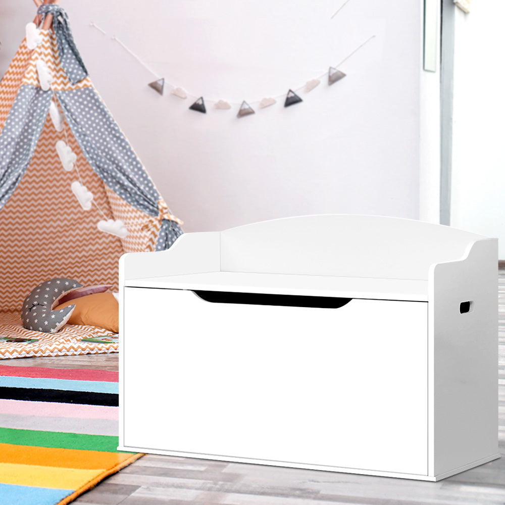 Keezi Kids Toy Chest Storage Bench Cabinet Organiser Blanket Children Clothes - Newstart Furniture