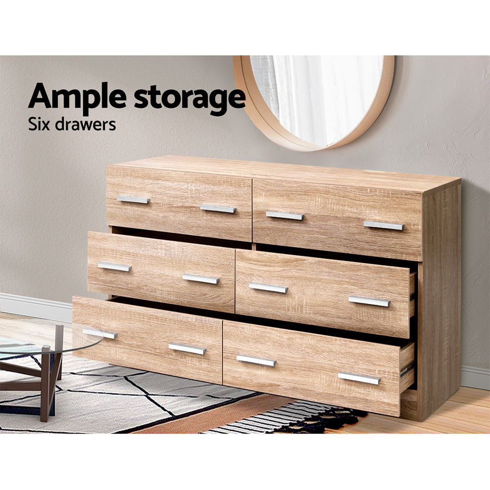 Artiss Chest of Drawers Lowboy Wood - Newstart Furniture