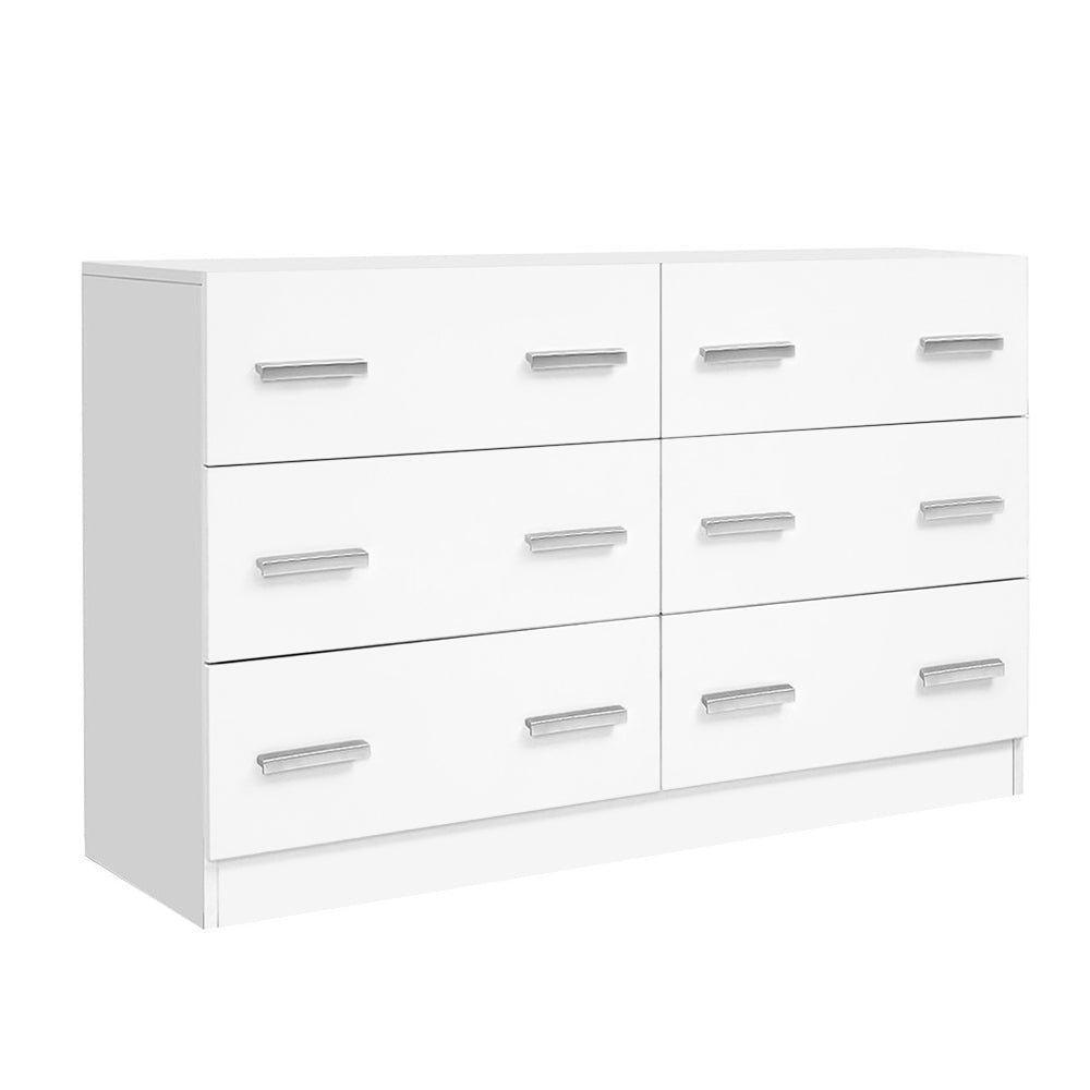 Artiss Chest of Drawers Lowboy White - Newstart Furniture