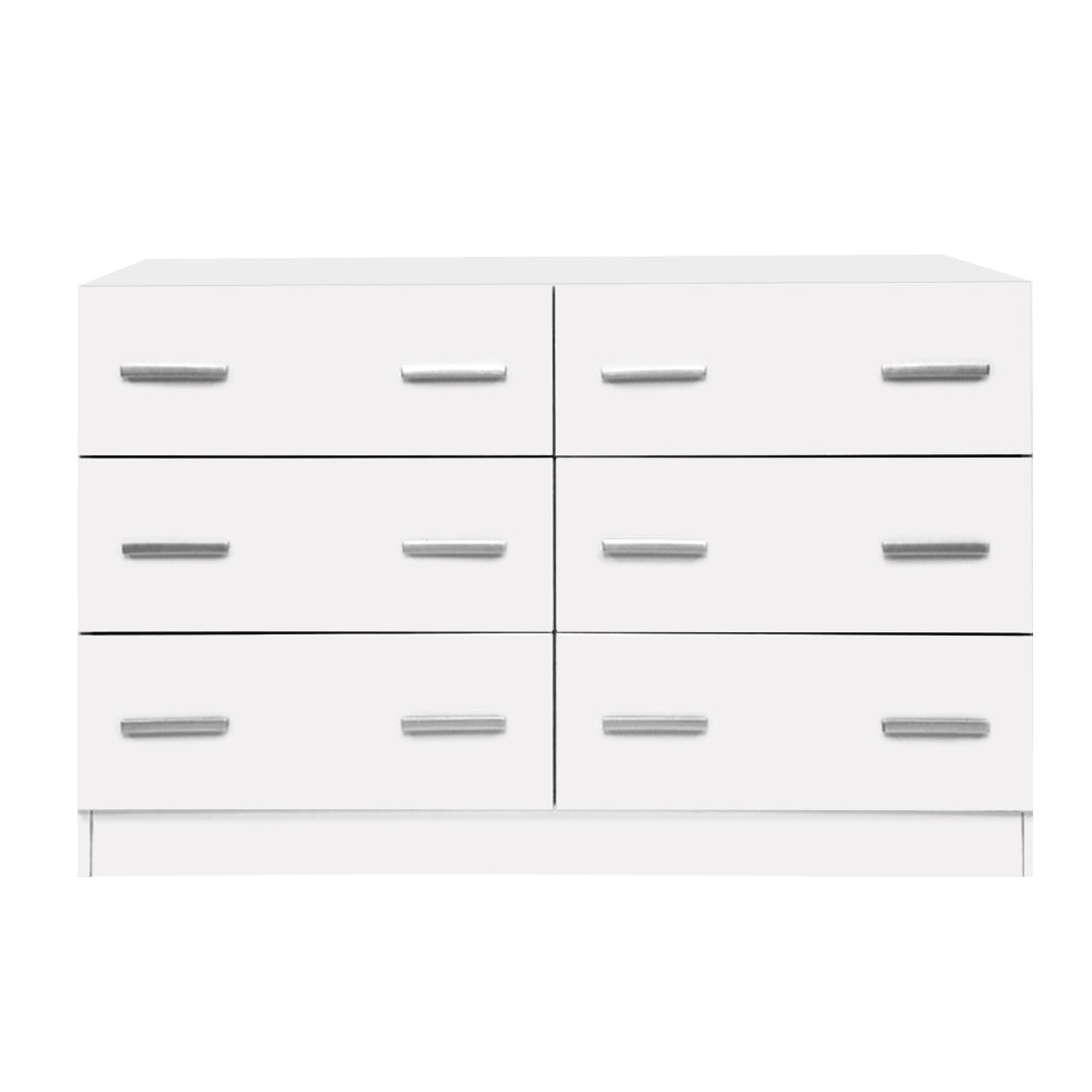 Artiss Chest of Drawers Lowboy White - Newstart Furniture