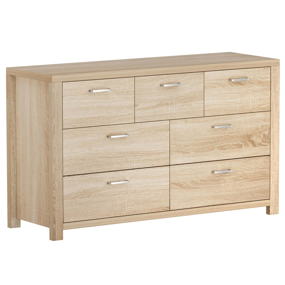 Artiss 7 Drawer Maxi Chest in Oak | Stylish Storage Solution