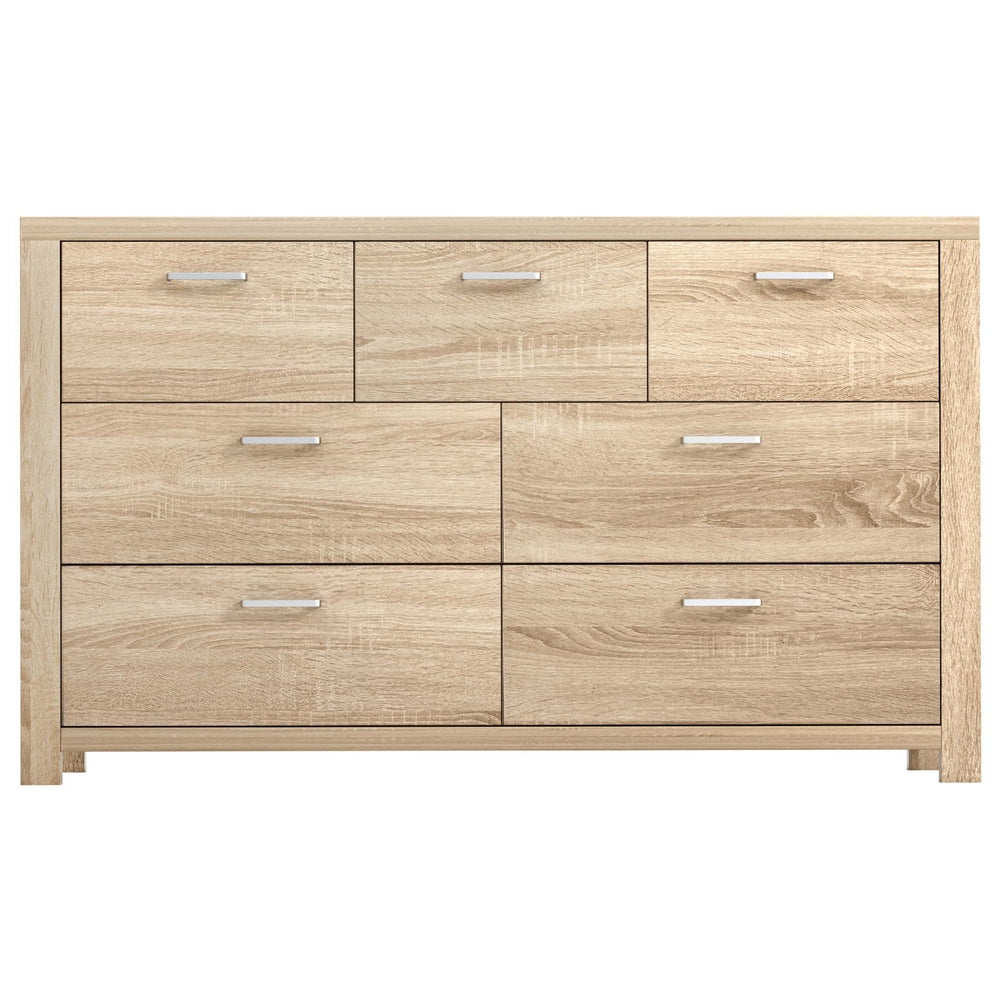 Artiss 7 Drawer Maxi Chest in Oak | Stylish Storage Solution