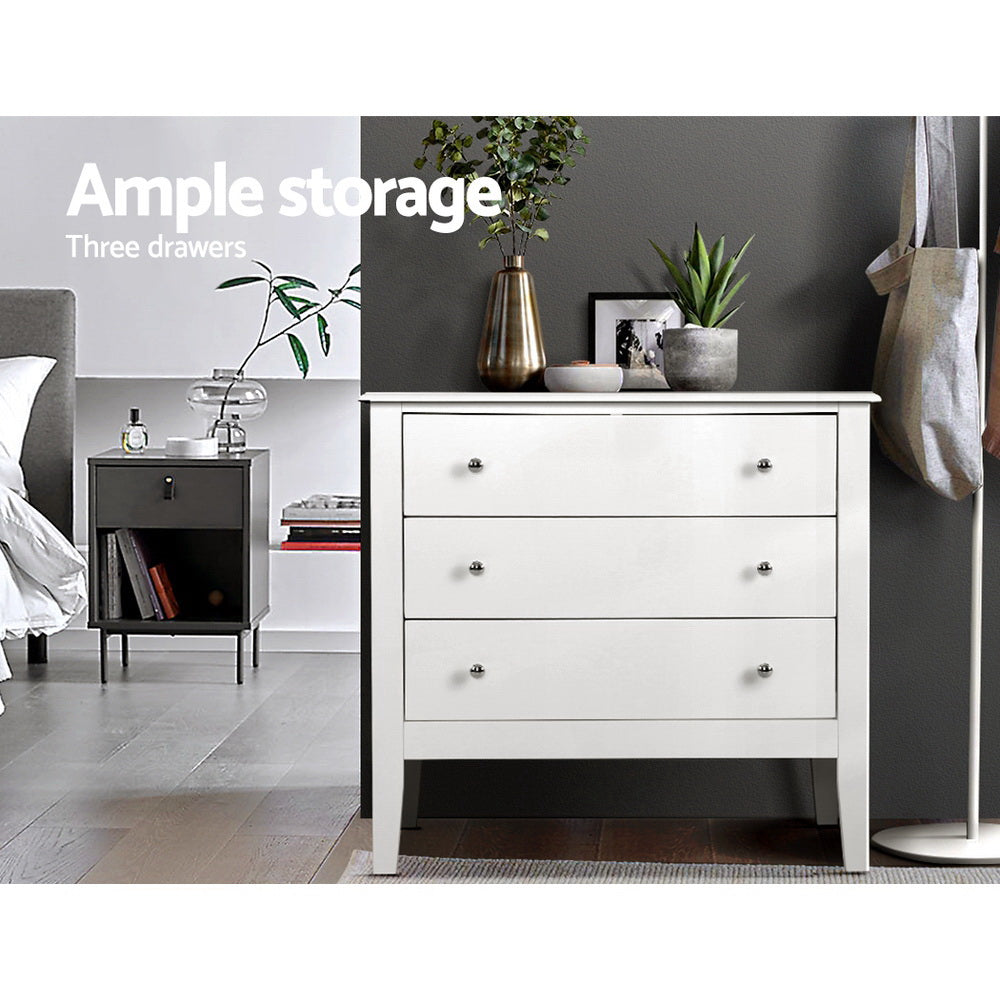 Artiss Chest of Drawers Storage Cabinet Bedside Table Dresser Tallboy White - Newstart Furniture