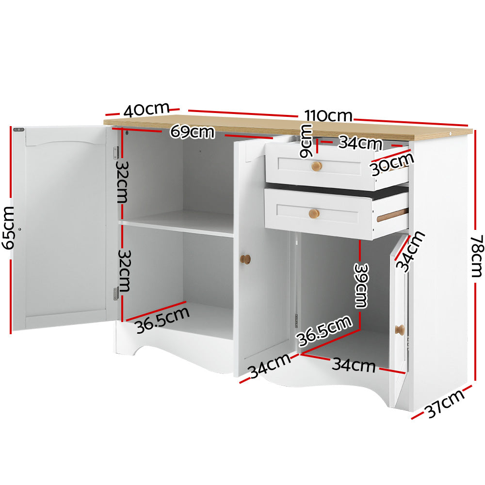 Artiss Buffet Sideboard Storage Cabinet Kitchen Cupboard Drawer Table Hallway - Newstart Furniture