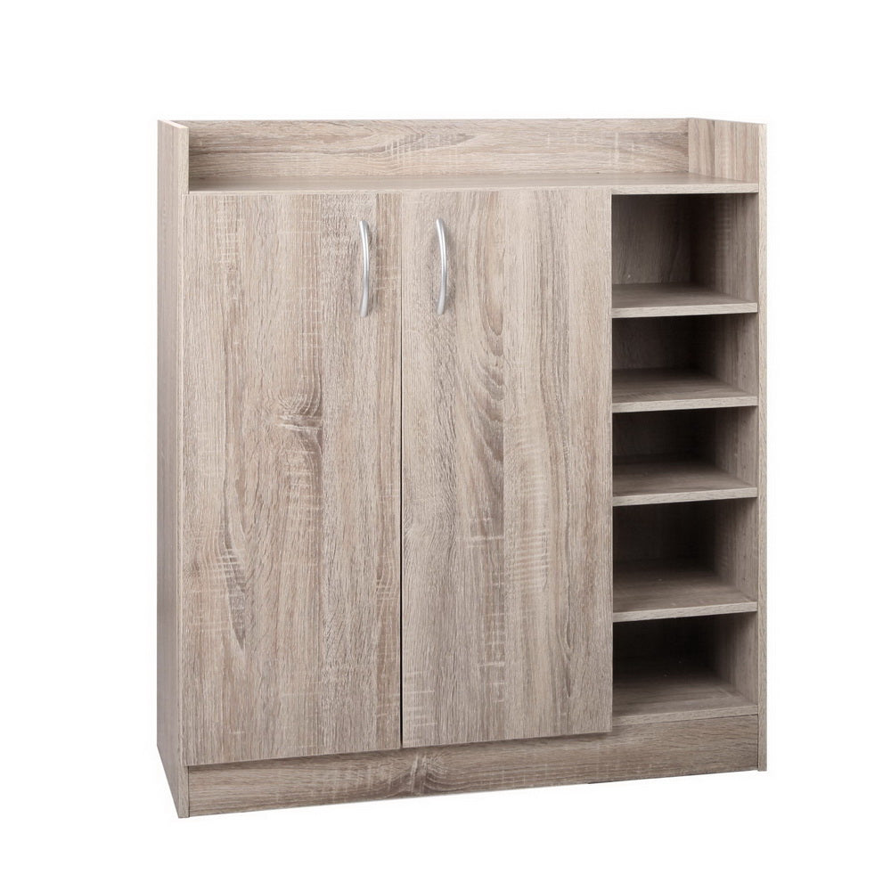 Artiss 2 Doors Shoe Cabinet Storage Cupboard - Wood - Newstart Furniture