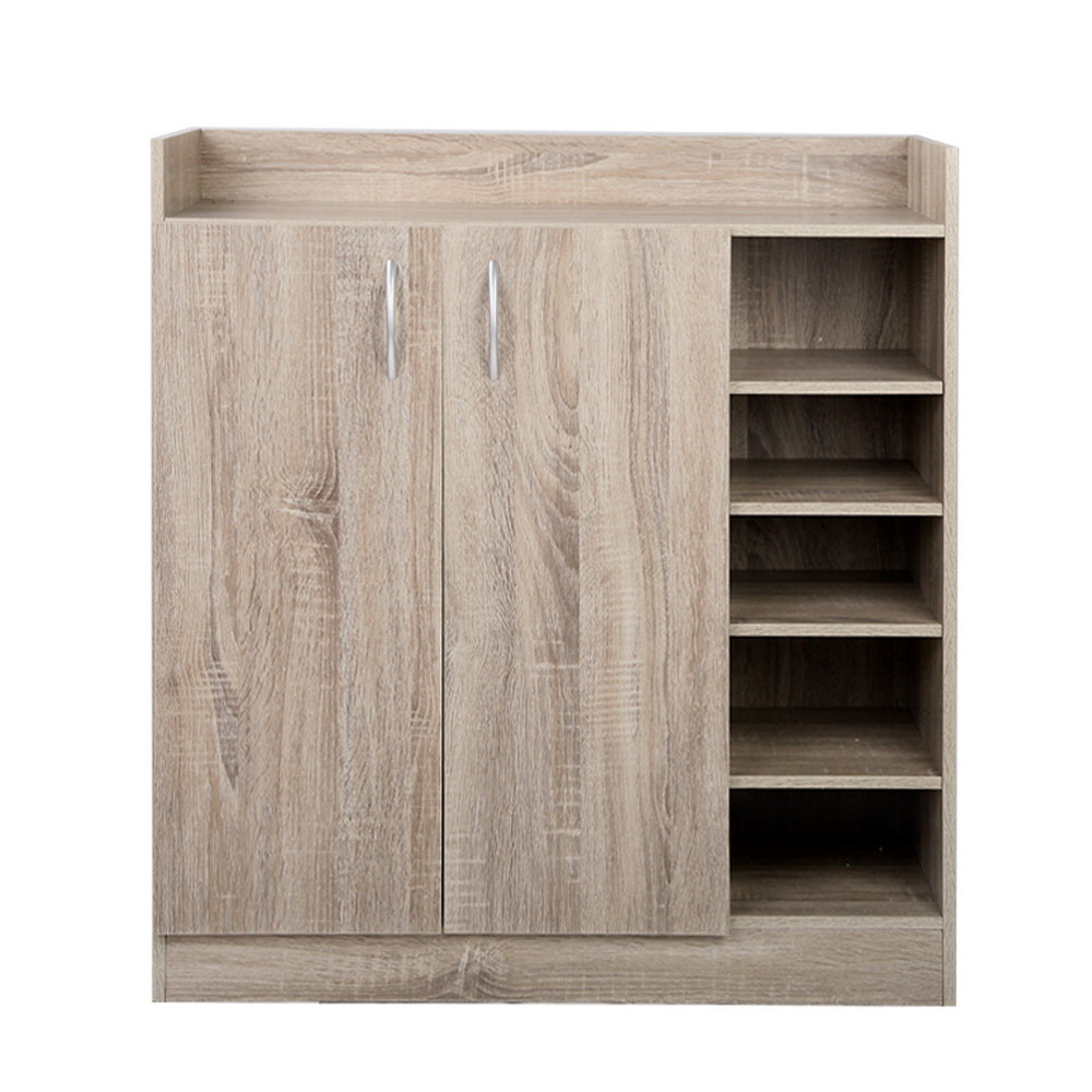 Artiss 2 Doors Shoe Cabinet Storage Cupboard - Wood - Newstart Furniture