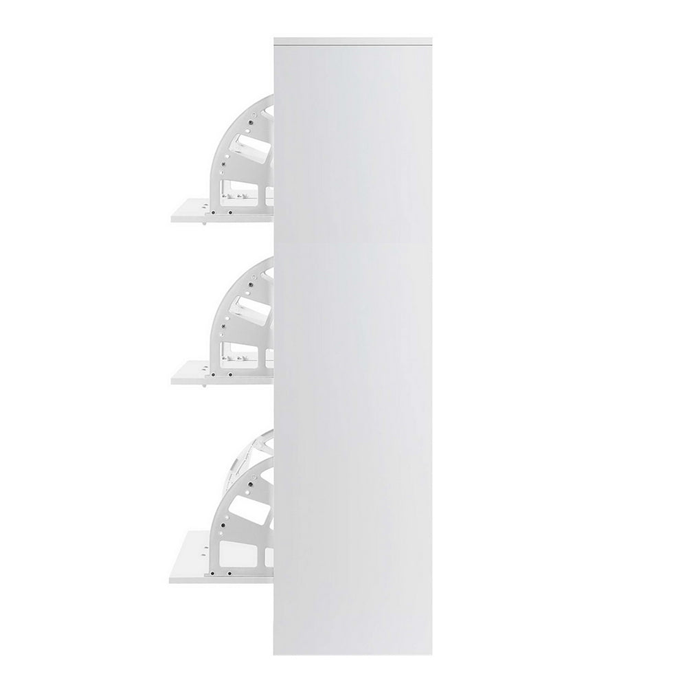 Artiss 3 Tier Shoe Cabinet - White - Newstart Furniture