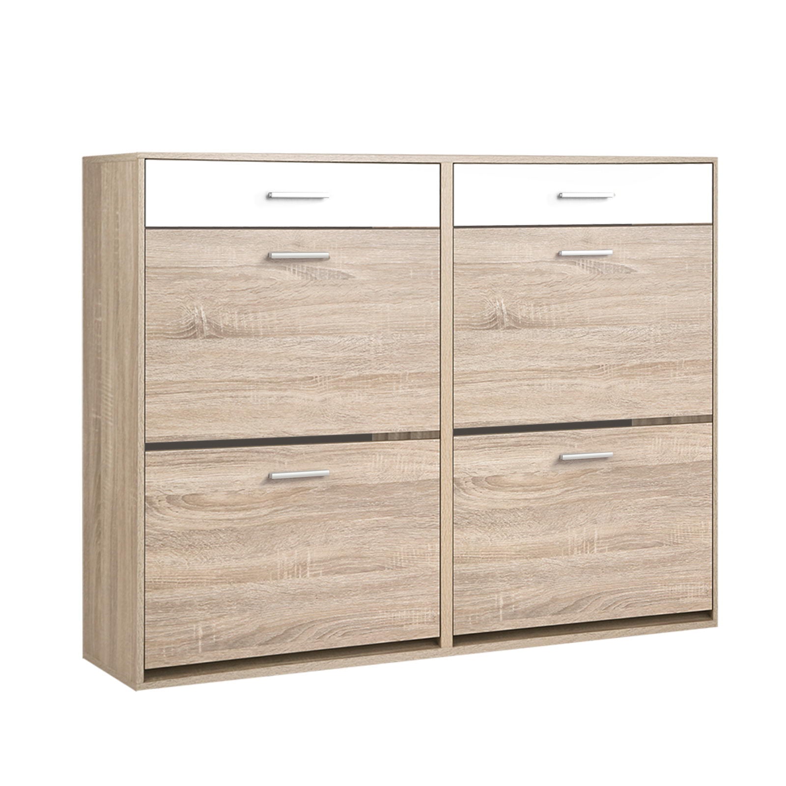 Artiss 2 Tier Shoe Cabinet - Wood - Newstart Furniture