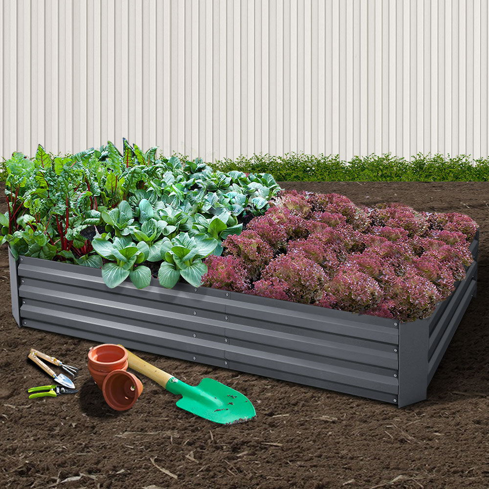 Galvanized Steel Raised Garden Bed 210x90cm | Greenfingers