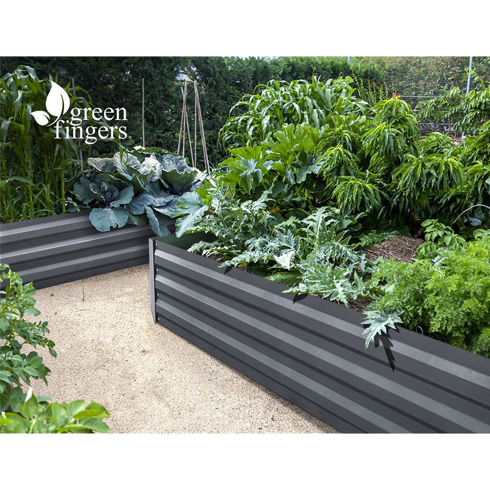 Greenfingers Garden Bed 2PCS 120X90X30CM Galvanised Steel Raised Planter - Newstart Furniture