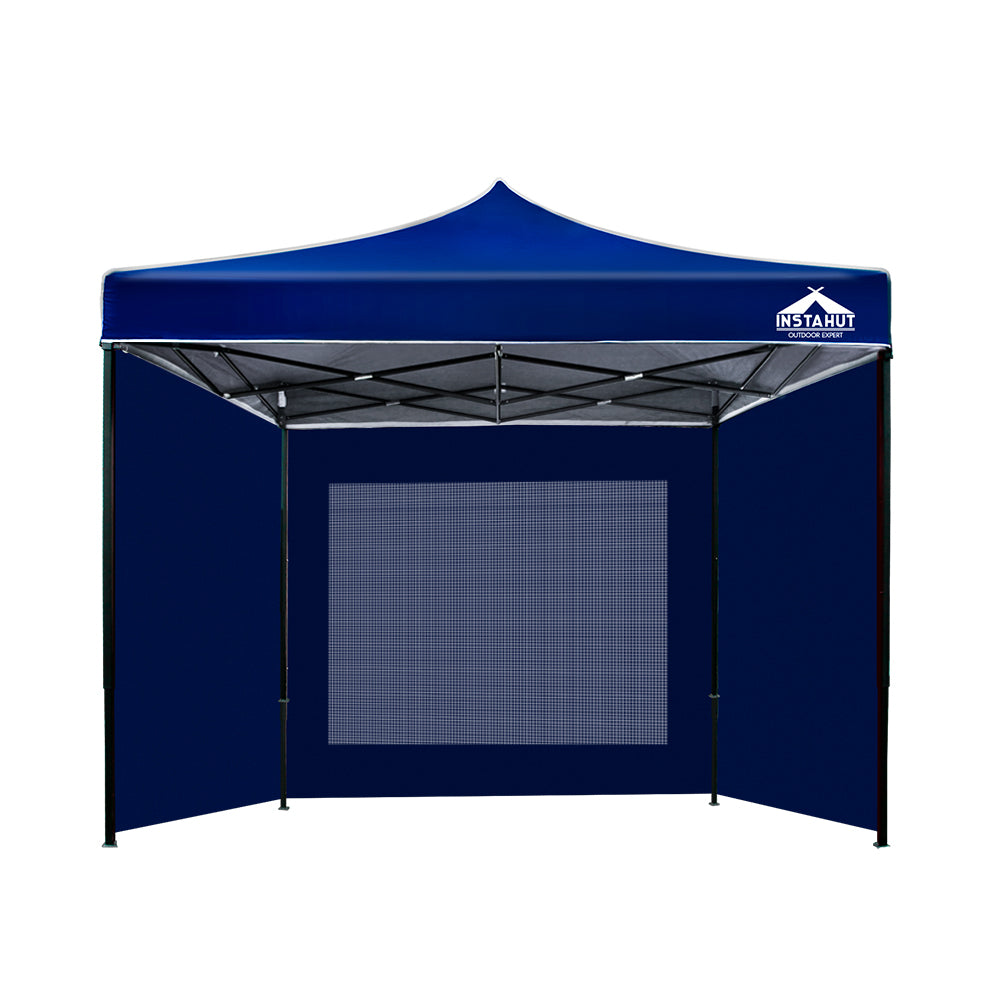 Instahut Gazebo Pop Up Marquee 3x3m Folding Wedding Tent Gazebos Shade Blue - Newstart Furniture