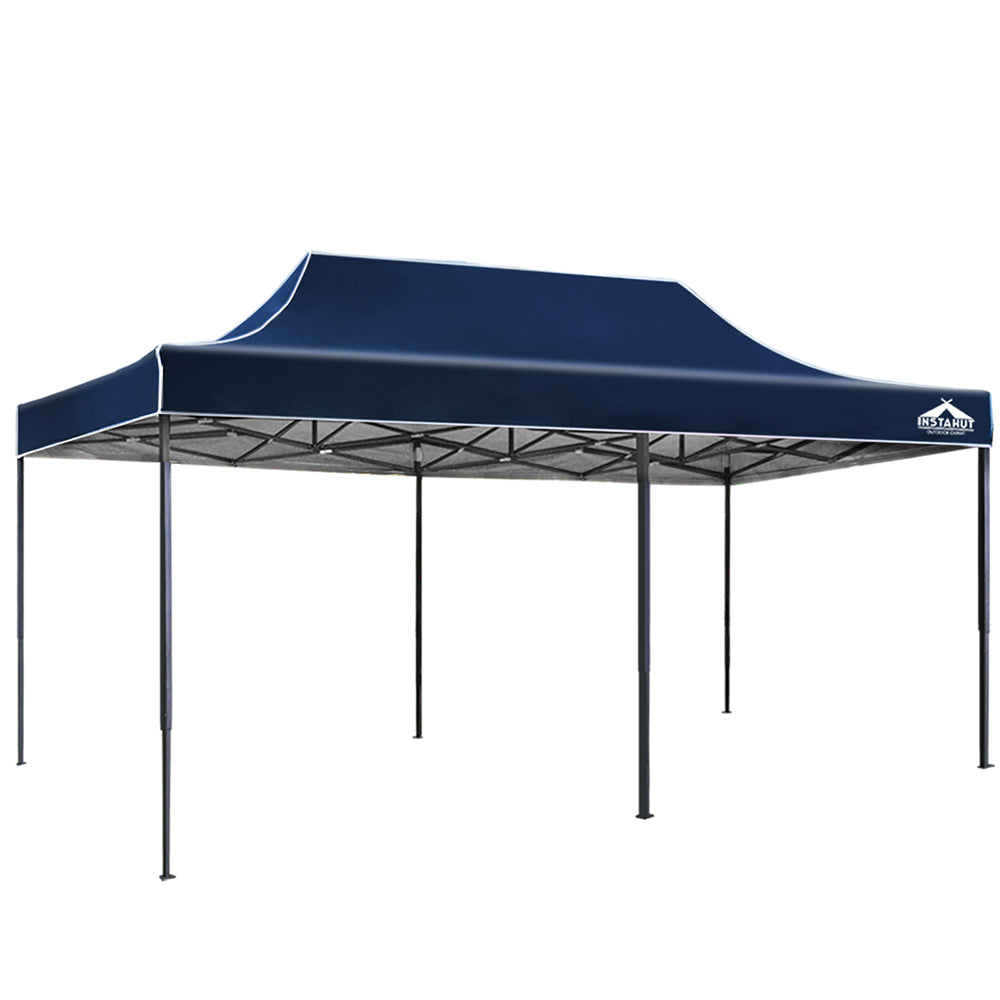 Instahut Gazebo Pop Up Marquee 3x6m Outdoor Tent Folding Wedding Gazebos Navy - Newstart Furniture