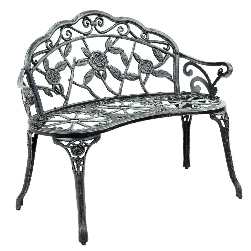 Gardeon Victorian Garden Bench - Green - Newstart Furniture