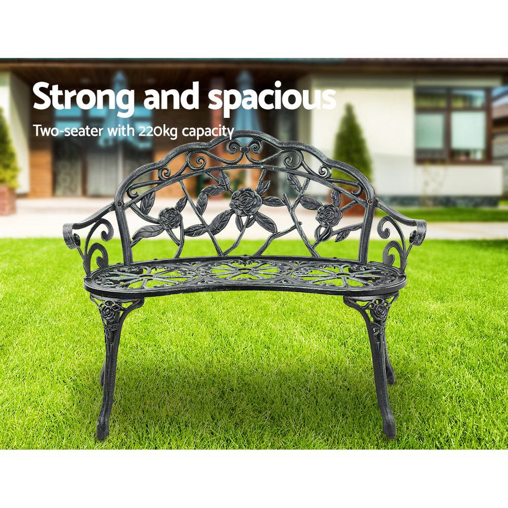 Gardeon Victorian Garden Bench - Green - Newstart Furniture