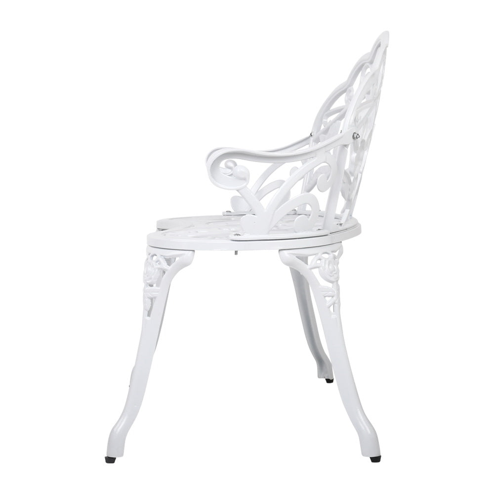 Gardeon Victorian Garden Bench – White - Newstart Furniture