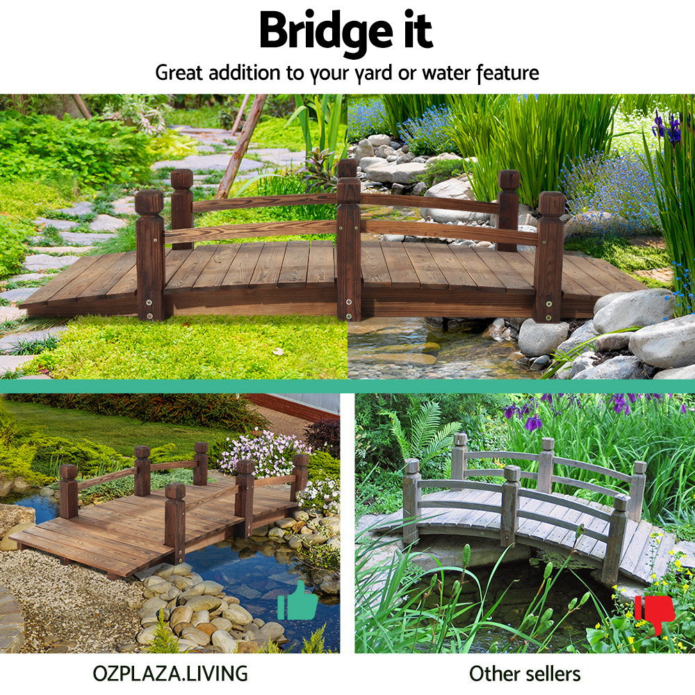 Wooden Rustic Bridge 160cm - Newstart Furniture