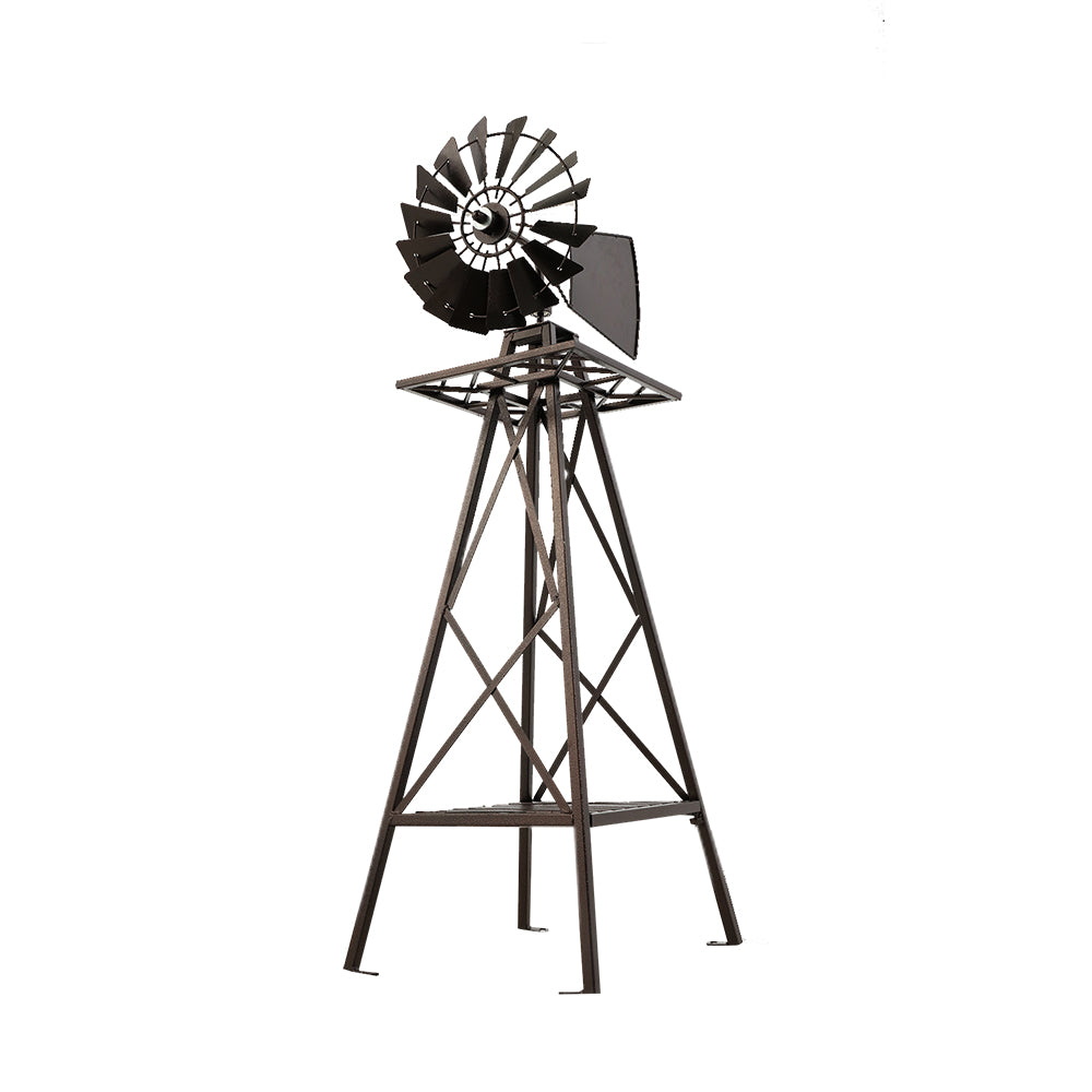 Garden Windmill 160cm Metal Ornaments Outdoor Decor Ornamental Wind Mill - Newstart Furniture