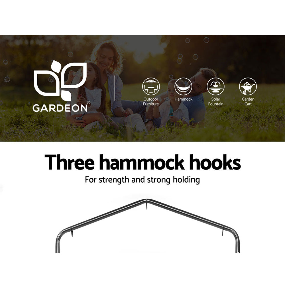 Gardeon Outdoor Hammock Chair with Stand Swing Hanging Hammock with Pillow Grey - Newstart Furniture